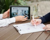 House model with calculator